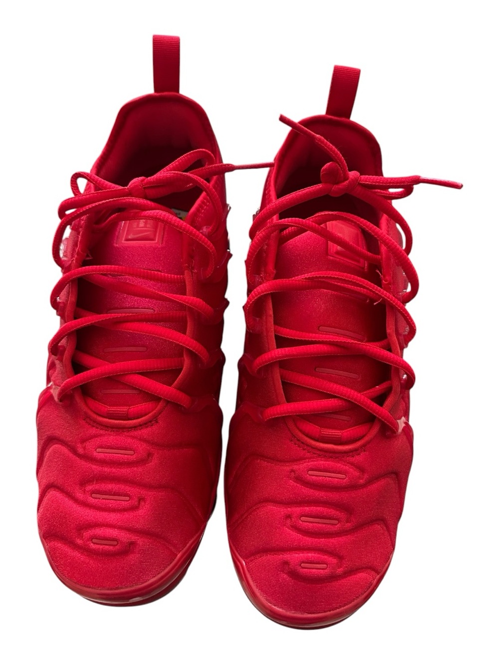 Nike Air VaporMax Plus Triple Red Low Top Lace Up Men’s Sneakers CW6973-600 Sz 9